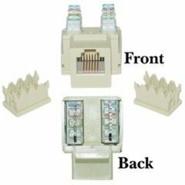 Swe-Tech 3C Keystone Insert, Beige, Phone/Data Jack, RJ11 / RJ12 Female to 110 Type Punch Down FWT320-120IV